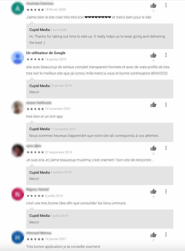 avis utilisateurs sur app muslima